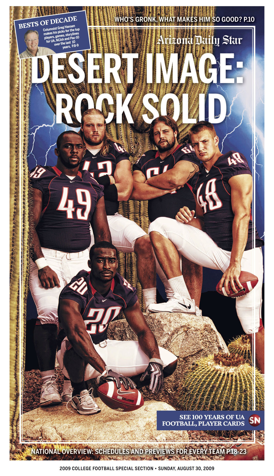 College football special section cover
